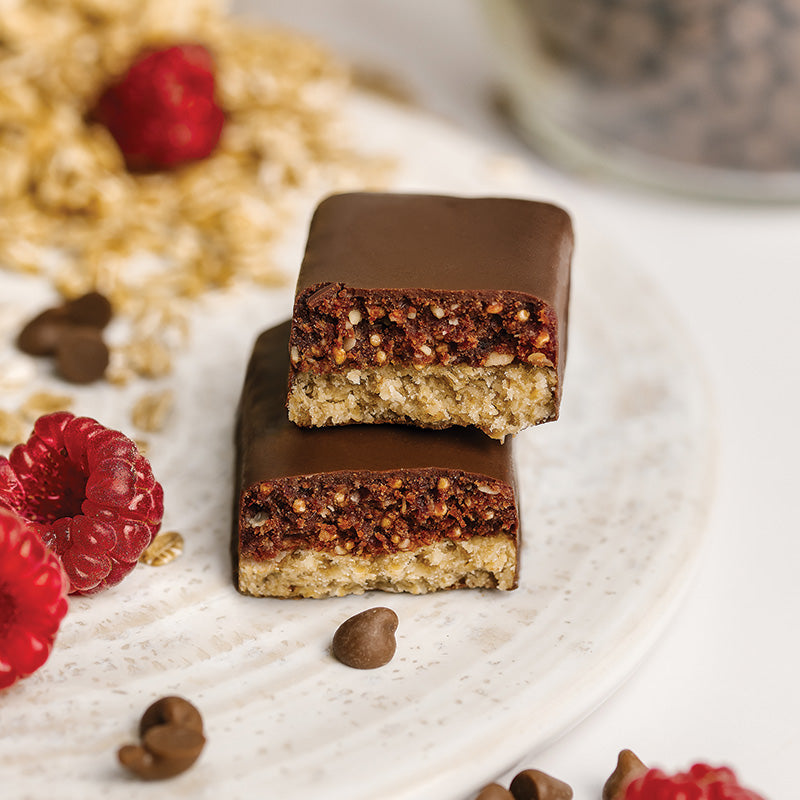 MojoBite Energy Boost Raspberry Choc Riegel, 1 Box (12x44g)