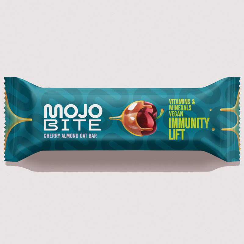 MojoBite Immunity Lift Kirsche Mandel Hafer Riegel, 1 Box (12x50g)